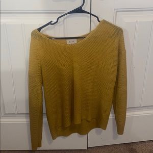 over size mustard sweater